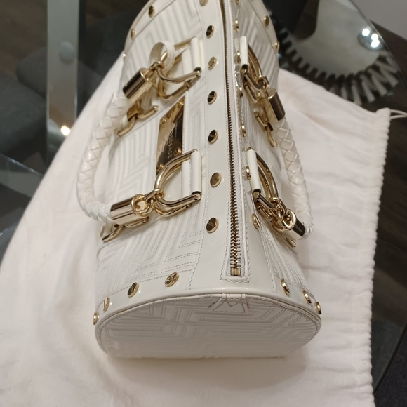 Gianni Versace White Quilted Patent Bag "Snap Out of It" Bag - Picture 5 of 13